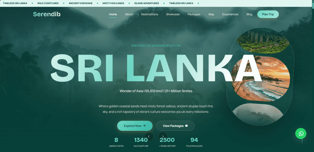 Serendib Tourism Webpage
