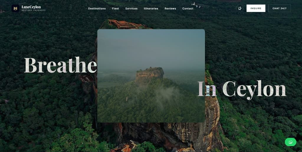 3D Scrolling Tourism Webpage